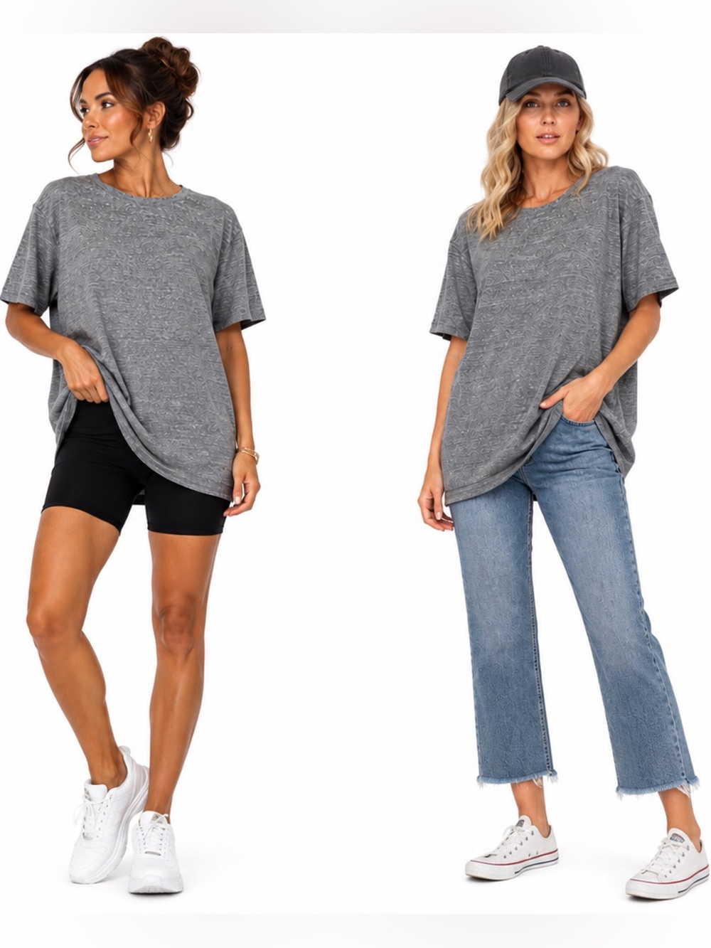 Fear of God soft Grey Heathers short sleeved T-shirt tee size Med